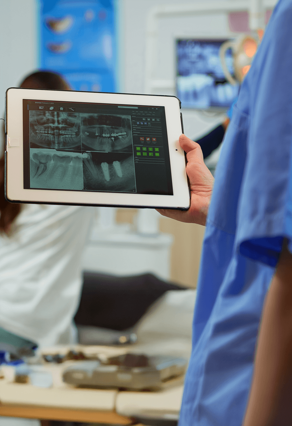 Digital X-ray diagnostics for emergency dental care